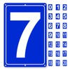 Numbered Sign 7, Aluminum Number Signs for Tennis Court, 12x8