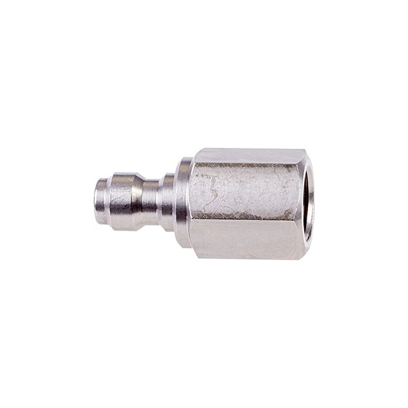 Air Venturi Male Quick-Disconnect, 1/8 BSPP Female Threads, Steel, Rated