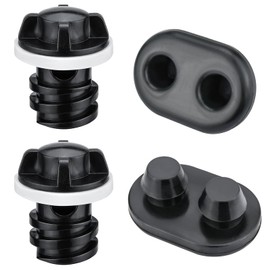 Gnellkoor 2 Pack Cooler Drain Plug Small & 2 Pack Cooler Feets Compatible with YETI & RTIC Coolers Replacement for Part OEM #23010000000 & #23040000030