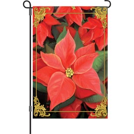 Premier 51386 Garden Brilliance Flag, Elegant Poinsettias, 12 by 18-Inch