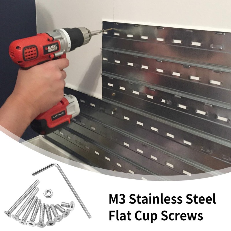 750 Pcs M3 Countersunk Bolts and Nuts Set, Small Stainless
