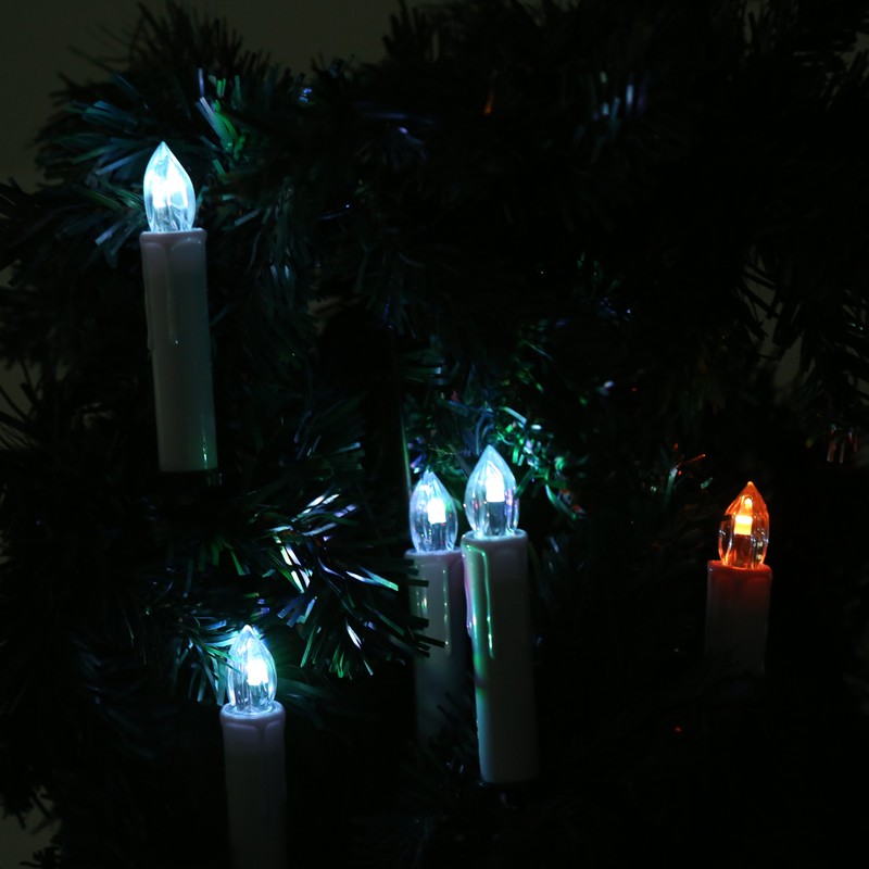 10x LED Flameless Cordless Candles Light with Clips Home Wedding