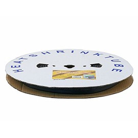 Heat shrink tubing, 15mm width, 100ft/roll - Black