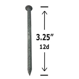 BRAUNY BOY – 3.25” -12d Hot Dipped Galvanized Common Nail – Rust resistant, for Wood, Exterior Decks, Construction Framing Steel Wire Nails lbs (2)