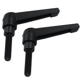 PHITUODA 2Pcs Adjustable Clamping Lever Handle M8 x 32mm Male Thread Adjustable Handles Push Button Ratchet Lever Knob Rotating Screw Handles Bolts with Locking Lever