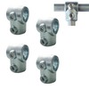 LONG TAO 4PCS 3/4" Galvanized Pipe Fittings Single Socket Tee