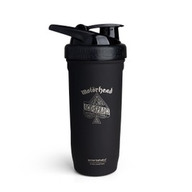Smartshake Rockband Reforce Stainless Steel Protein Shaker Bottle 700 ml | 23 oz - Leakproof Screw-on Lid - BPA Free - Unisex - Motörhead, Ace of Spades
