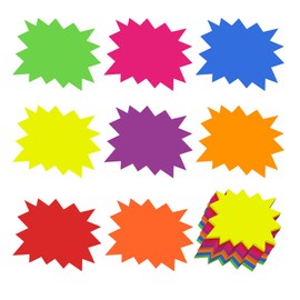 200 Sheets Fluorescent Colourful Price Tags, Writable Price Tags, Price Tags for Clothes, Toy Sales Signs, Retail Labels (8 Colours)