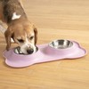 KaraLuna Bowl Mat with Stainless Steel Bowls for Cats and