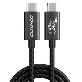 Cuxnoo USB C-C 8K Video Cable, USB 4 Type C Monitor Cable Support 240W Fast Charge and 40Gbps Data Syncing for Type-C Laptop, Hub, Docking Station, and More