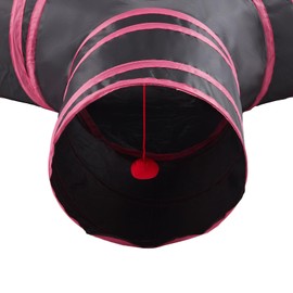 LeamStyle Home Cat Tunnels for Indoor Cats 3 Way Play Toy Kitty Tunnel Peek Hole Toy with Ball for Cat Tube Fun for Rabbits Kittens and Dogs