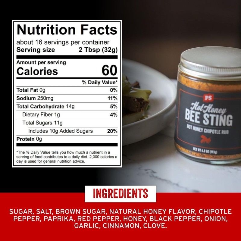 PS Seasoning Bee Sting - Hot Honey Chipotle BBQ Seasoning