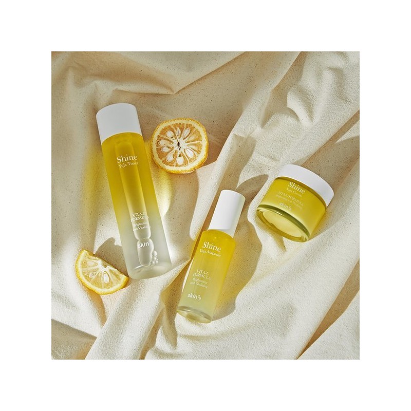 Skin79 샤인 유자 토너/앰플/크림 3종 SET Shine Yuja Toner/Ample/Cream 3-Set