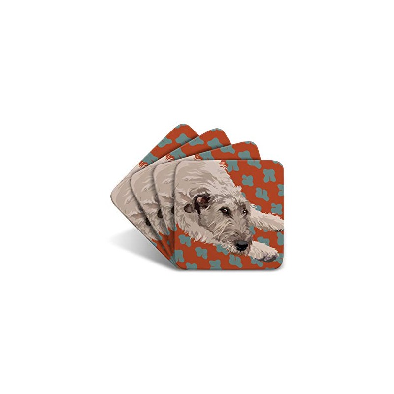 Wolfhound - Set of 4 Coasters - Leslie Gerry Animal