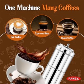 PANCA - Cafetera con filtro de acero inoxidable del sur de la India  Cafetera tradicional de decocción de goteo para café caliente y frío, cafetera...