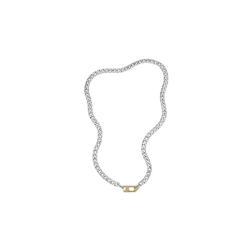 Diesel Men's Stainless Steel Chain Necklace, Stainless Steel, No Gemstone
