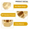 sourcing map 3Pcs Brass Hex Head Plug Compression Cap Fitting