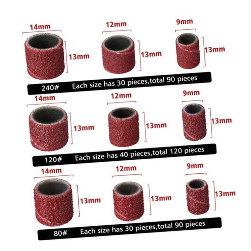 Tofficu 307pcs Electric Emery Polishing Circle Durable Emery Grinding Discs