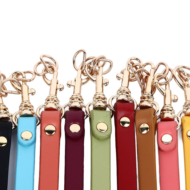 10Pcs Leather Bag Handles 12.2in Long 0.4in Wide Cattlehide Metal