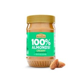 Crazy Richard's 100% All-Natural Creamy Dry Roasted Almond Butter with No Added Sugar and Non-GMO (16 Ounce, Pack of 1)