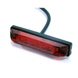 Alchemy Parts Motorcycle Rear Stop Tail Light LED Strip 12V Running Brake Light for Motorbike Quad Bike ATV Dirt Bike Custom Chopper Scrambler Café Racer Tail Tidy | Flush Mount | Red Lens