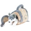 Teddys Rothenburg Cuddly Toy Husky in Dog Kennel 15 cm