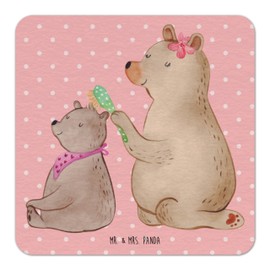 Mr. & Mrs. Panda Tassenuntersetzer Bär Kind 100er Set - Geschenk, Mama, Bierdeckel, Muttertag, Mutter, gläseruntersetzer, Familie, bieruntersetzer, Bierfilzl, Tischuntersetzer