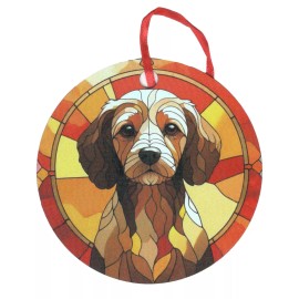 Gulf Coast Laser Graphics Toy Cockapoo Head Tan and Brown 1 Holographic Dog Ornament