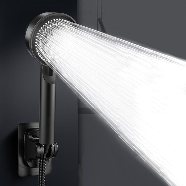 Lightweight High Pressure Handheld Shower Head 5-Setting High Flow Even