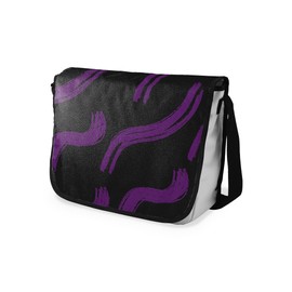 Bonamaison Digital Printed Messenger School Bags with Black Strap for Girls and Boys, Back to School, Messenger Bags for Students, Shoulder Bags, Size: 29 x 36 cm