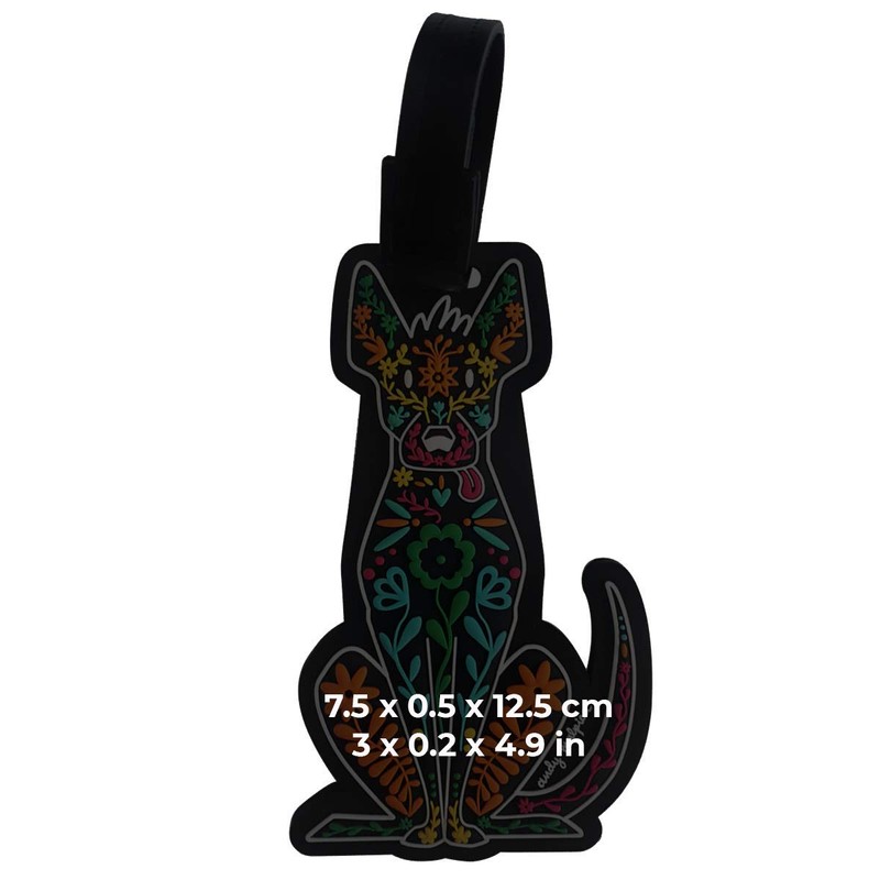 Identificador De Maleta PVC Xoloitzcuintle Chilaquil Accesorio De Viaje B