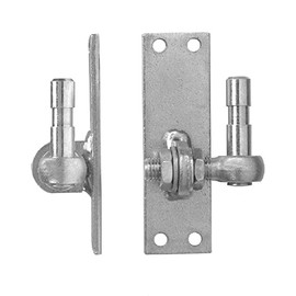 Pollmann Baubeschläge 1070131 Plate Hook D5 2-Way Adjustable Arbor Diameter 13 mm Hot-Dip Galvanised Pack of 2