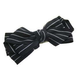 VINGTAINE H7225-BK- Stitching, Striped, Ribbon, Barrette, Simple, Classic, Adult, Cute, Office, Daily Hair Accessories,