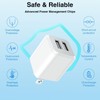 REKNA 3- Pack, USB Wall Charger, Dual Port USB Cube