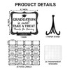20PCS Candy Buffet Labels, 1 Black Glitter Graduation Table Sign