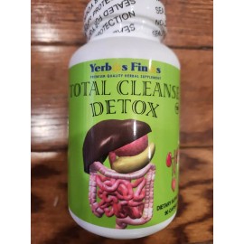 YERBAS FINAS TOTAL CLEANSE DETOX YERBAS FINAS EVIMERIA AZTECANO ORIGINAL 90 CAP. SEALED 08/28