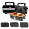 CHEFJOY 3 in 1 Sandwich Maker, 1082W Waffle Maker with