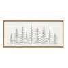 Kate and Laurel Sylvie Minimalist Evergreen Trees Sketch Framed Linen