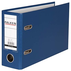 FALKEN PP lever arch file, A5, landscape, 8 cm back - blue, pack of 10