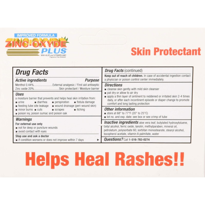 First Aid Research Corp. Zinc-Oxyde Plus Ointment, 2 Ounce