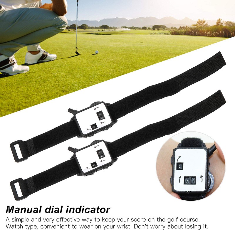 MUNEFE 3Pcs Golfs Score Counter, Wristband Golfs Stroke Score Counter,