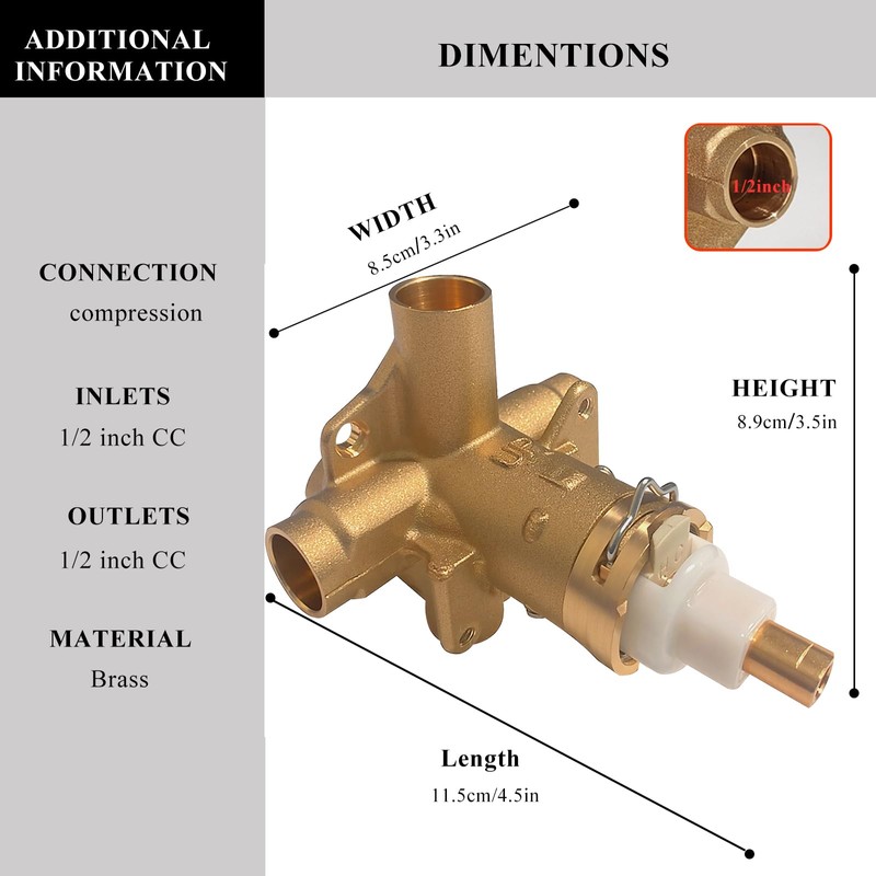 Replacement for 2520 Posi-Temp Valve, Compatible with 2520 Pressure Balancing