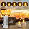 SoulBay Flameless Candles with Remote Control Timer & Charging Base,