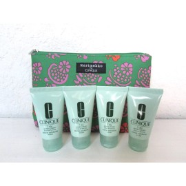 Clinique 4 X CLINIQUE 7 DAY SCRUB CREAM RINSE-OFF FORMULA 1 oz/ 30 ml ea & Beauty Bag