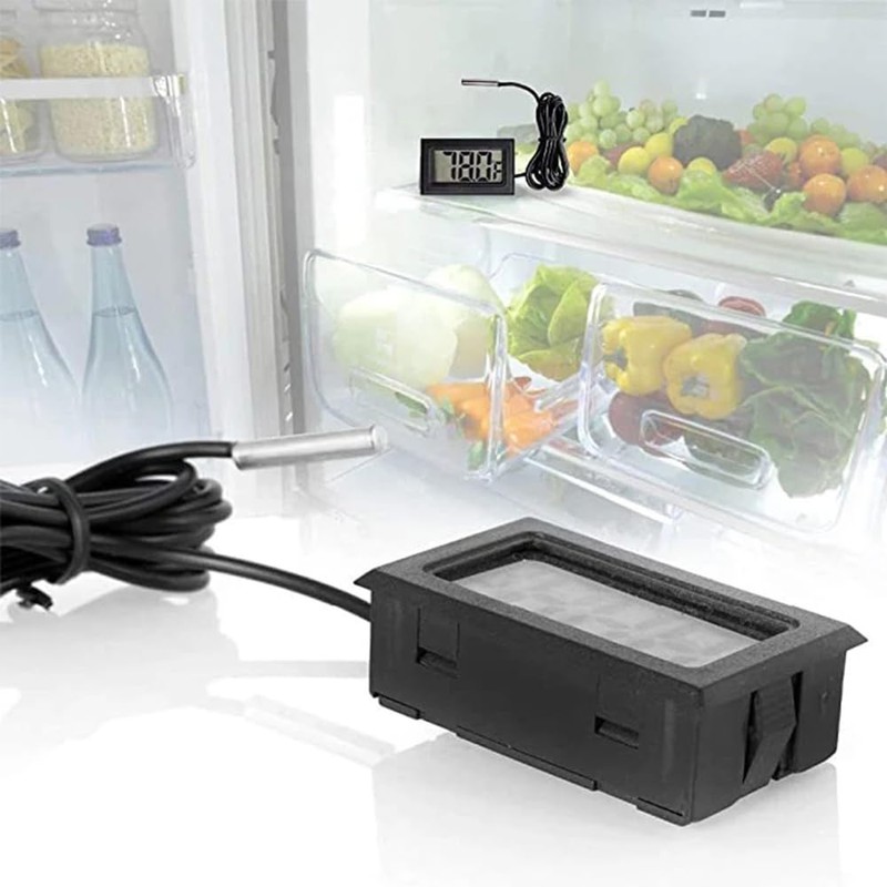 Funsto 5pcs Digital LCD Thermometer Water Temperature for Fridge Freezer