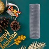 XNHIU Euvoym 2 Rolls Silver Christmas Poly Mesh Ribbon 10
