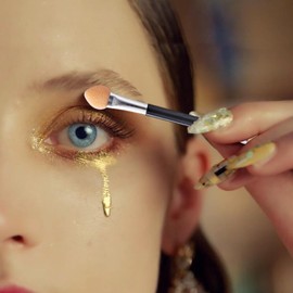 jatimdotin Eye Brush Makeup, Pack of 15 Eyeshadow Brush, Sponge Eyeshadow Brush, Double-Sided Make-Up Eyeshadow Brush, Cosmetic Tools, Eyeshadow Applicator