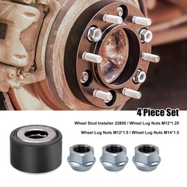 RULLINE 22800 Wheel Stud Installer Replace Most All Automotive and Light-Duty Truck Wheel Studs Installer Tool Wheel Studs with Wheel Lug Nuts 12x1.25 12x1.5, 14x1.5Safe, Saves Time, Effort