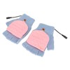USB Heating Gloves Full Finger Half Fingerless Double Sided Heating