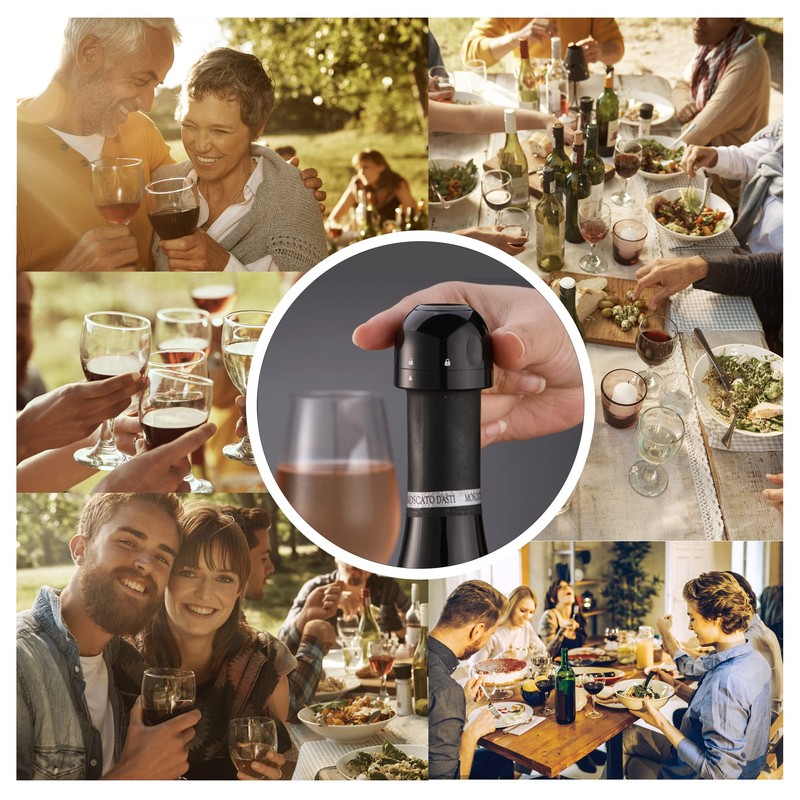 LucyStudio Champagne Bottle Stopper, Pack of 2, Reusable Champagne Stopper,